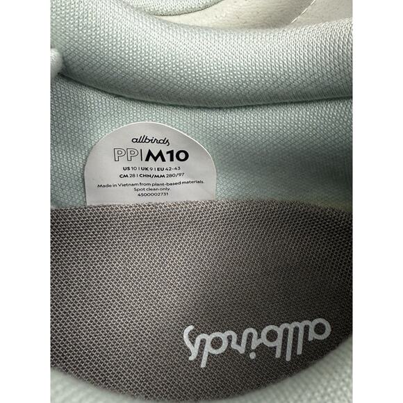 Allbirds Plant Pacers Sneakers Mens 10 Mint Green Plant Based Low Lace Up - Picture 7 of 7